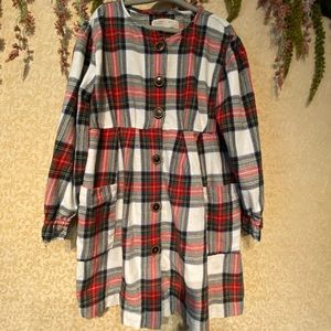 EUC- Zara plaid flannel girls dress